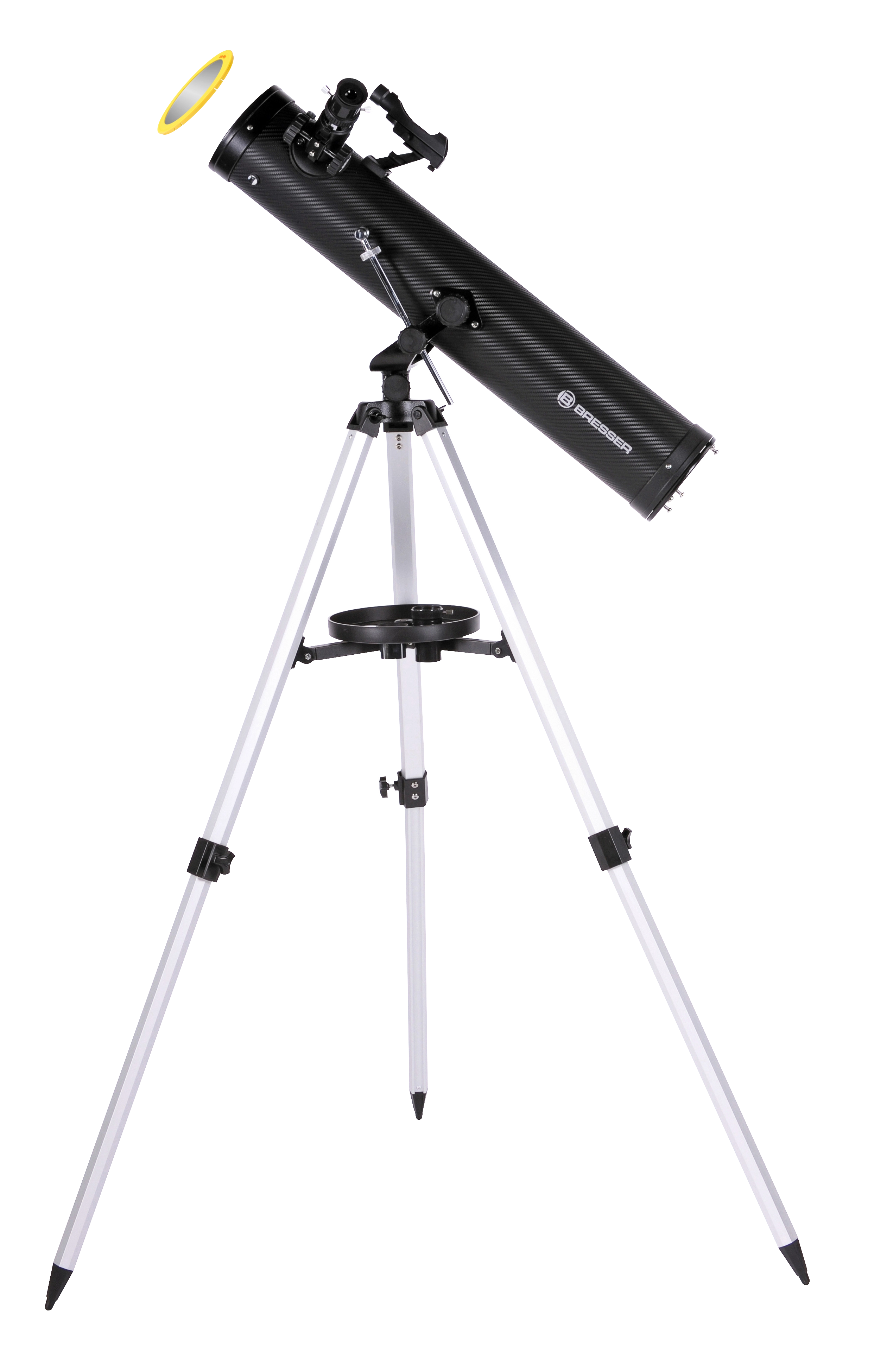 BRESSER Venus 76/700 AZ Reflektör Teleskop - Akıllı Telefon Adaptörlü ve Güneş Filtreli